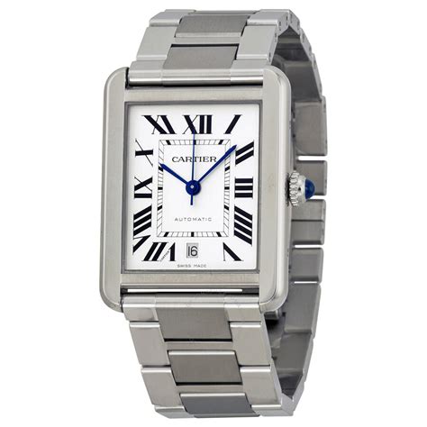 cartier wrist watch for men|stainless steel cartier watch men's.